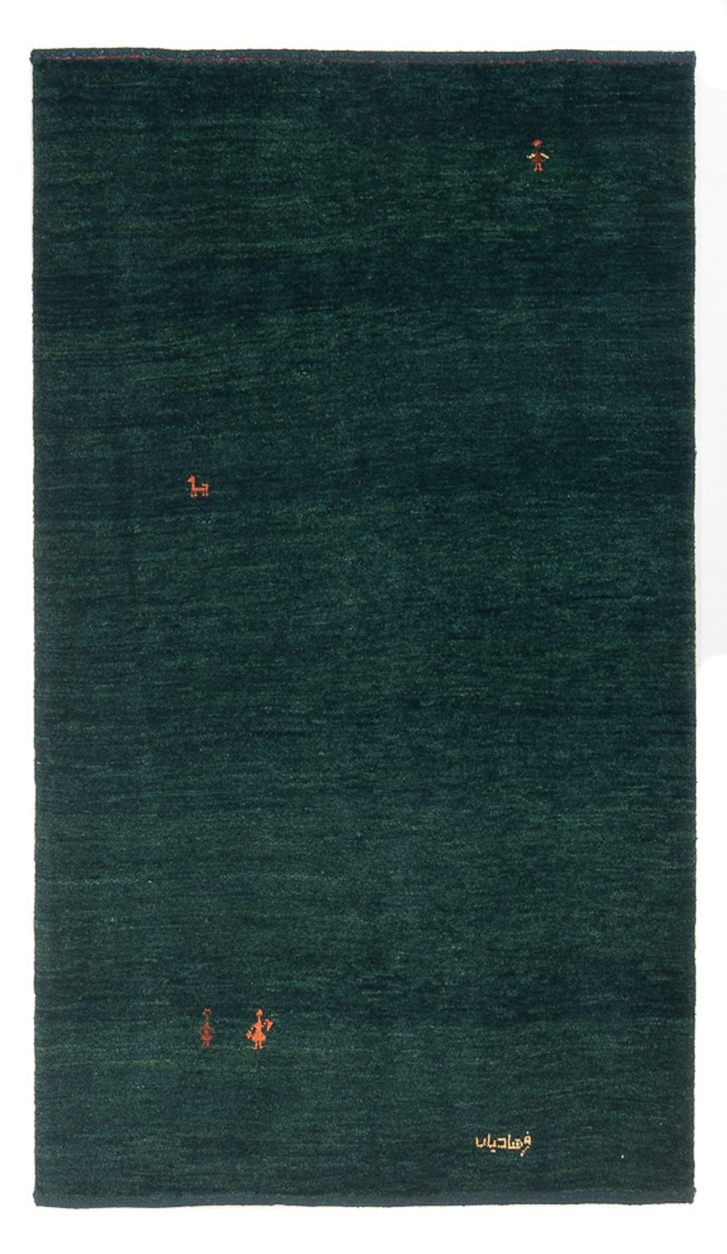 Gabbeh Persisch Teppich 115x178cm - Perserteppich Wollteppich - dunkelgrün