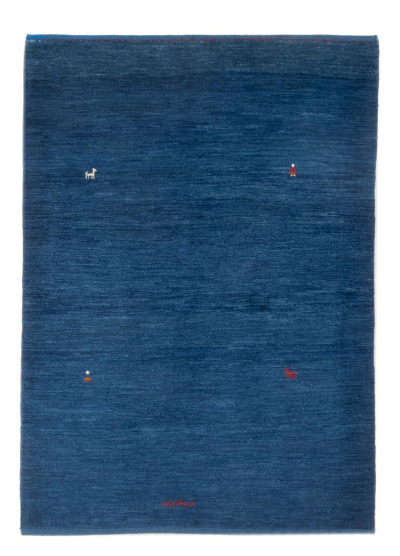 Gabbeh Persisch Teppich 107x160cm - Perserteppich Wollteppich - dunkelblau