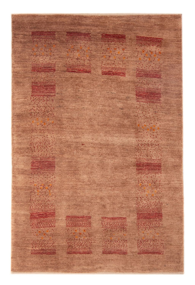 Gabbeh Persisch Teppich 104x161cm - Perserteppich Wollteppich - hellbraun