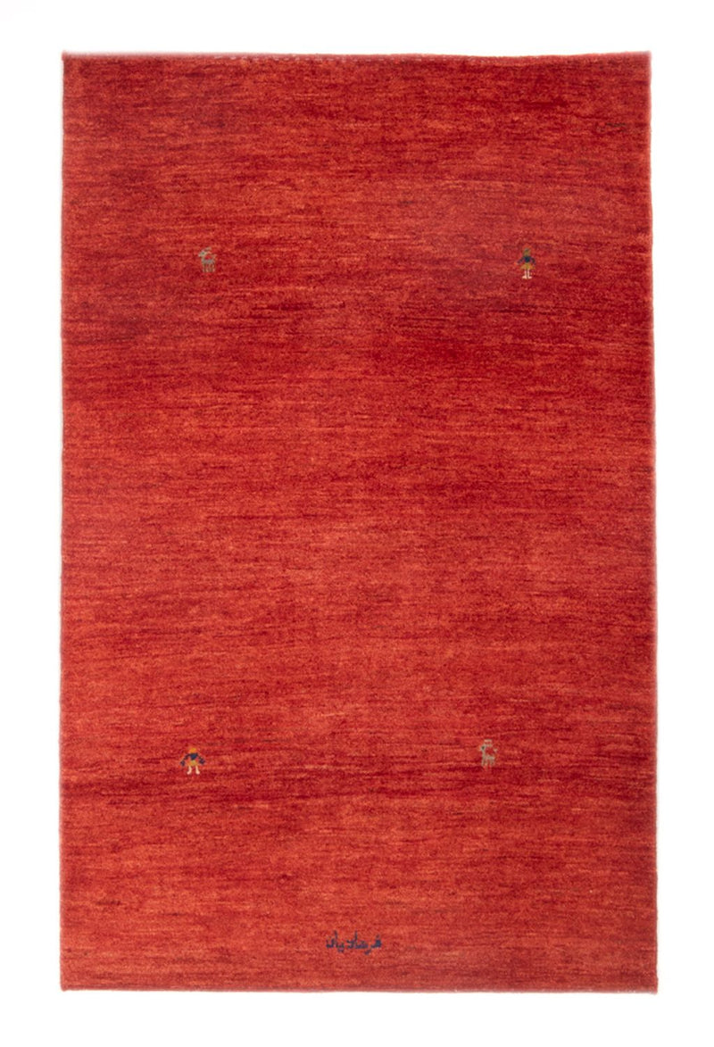 Gabbeh Persisch Teppich 120x188cm - Perserteppich Wollteppich - rot