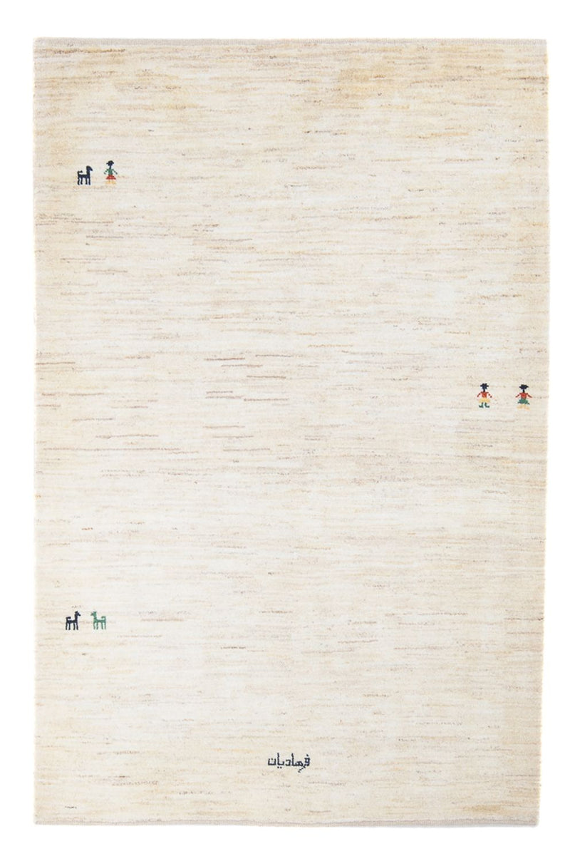 Gabbeh Persisch Teppich 121x177cm - Perserteppich Wollteppich - beige
