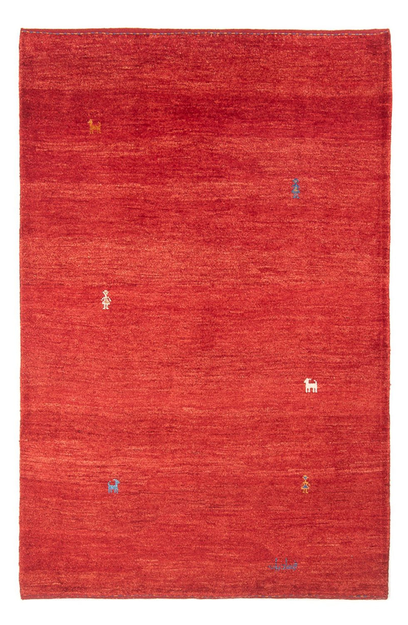 Gabbeh Persisch Teppich 115x169cm - Perserteppich Wollteppich - rot
