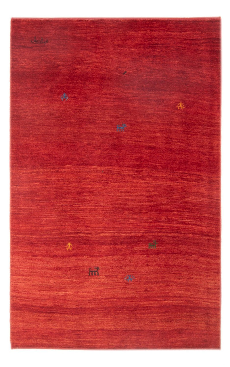 Gabbeh Persisch Teppich 114x185cm - Perserteppich Wollteppich - rot
