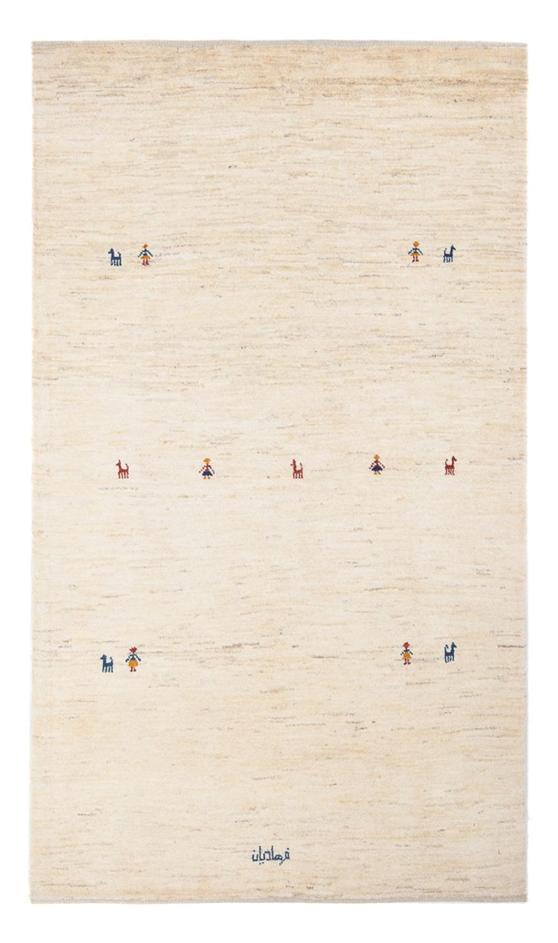 Gabbeh Persisch Teppich 112x184cm - Perserteppich Wollteppich - beige