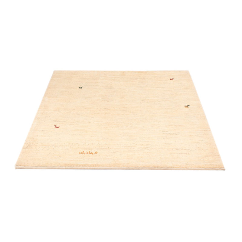 Gabbeh Persisch Teppich 108x153cm - Perserteppich Wollteppich - hellbeige