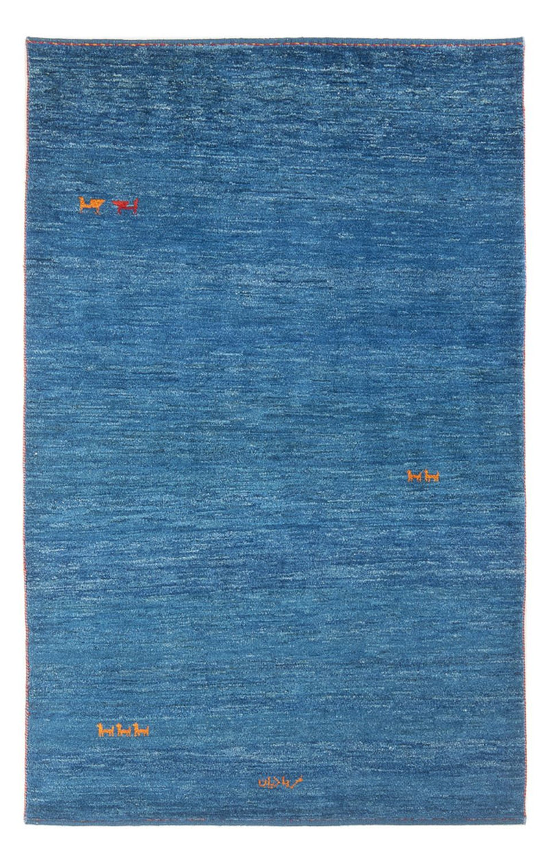 Gabbeh Persisch Teppich 115x176cm - Perserteppich Wollteppich - blau