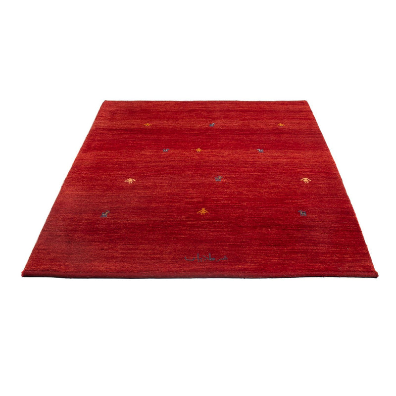 Gabbeh Persisch Teppich 123x189cm - Perserteppich Wollteppich - rot