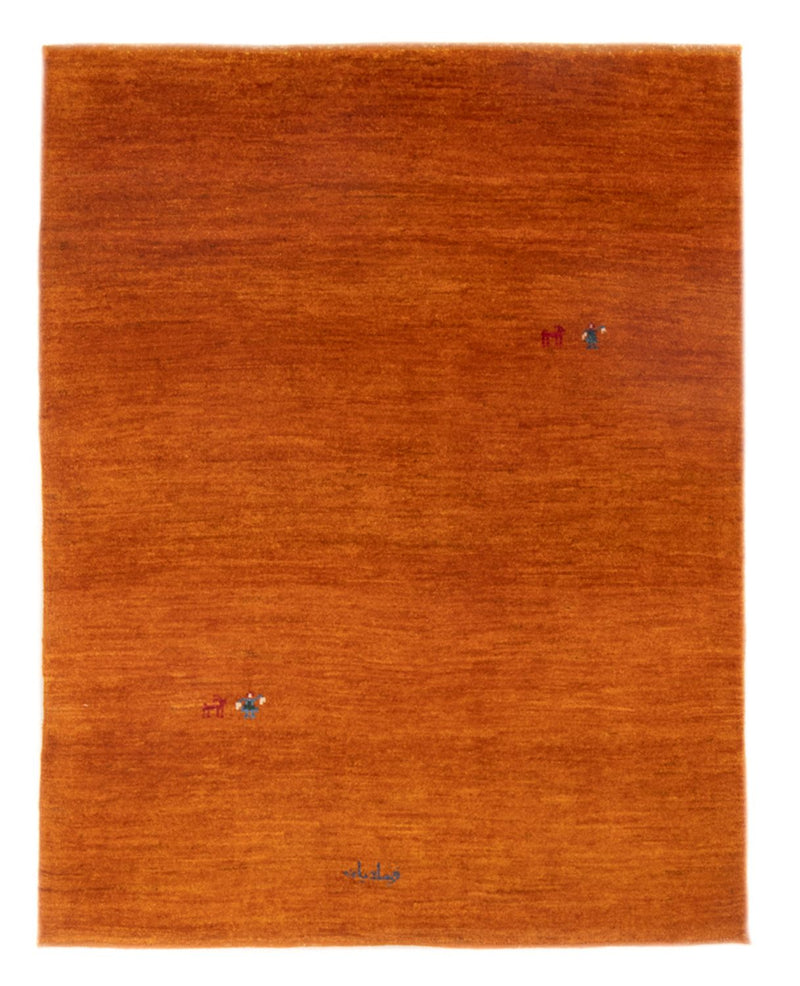 Gabbeh Persisch Teppich 104x138cm - Perserteppich Wollteppich - terrakotta
