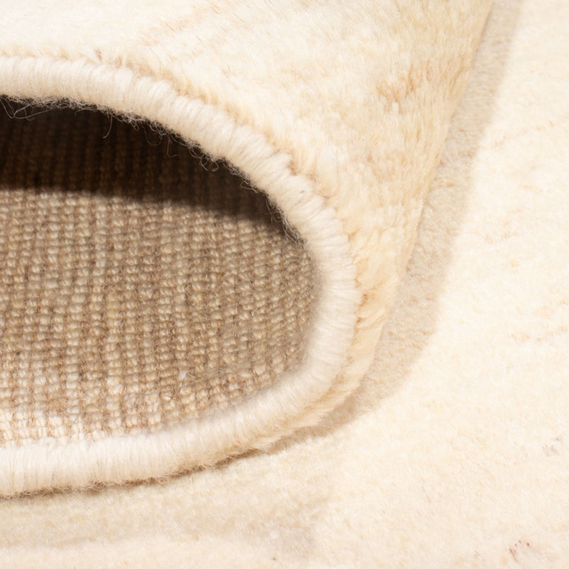 Gabbeh Persisch Teppich 102x150cm - Perserteppich Wollteppich - weiß