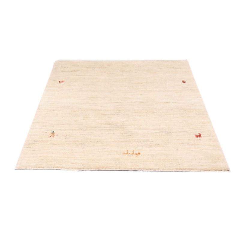 Gabbeh Persisch Teppich 100x148cm - Perserteppich Wollteppich - hellbeige