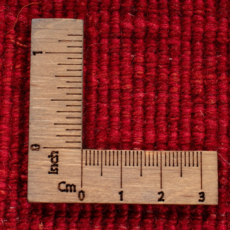 Gabbeh Persisch Teppich 101x147cm - Perserteppich Wollteppich - dunkelrot