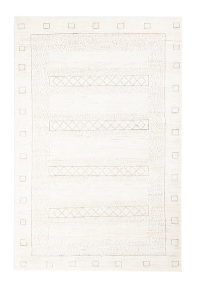 Gabbeh Persisch Teppich 120x180cm - Perserteppich Wollteppich - weiß