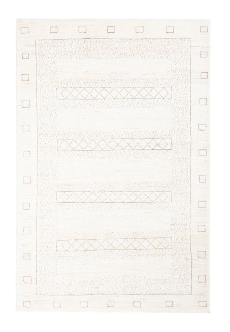 Gabbeh Persisch Teppich 120x180cm - Perserteppich Wollteppich - weiß