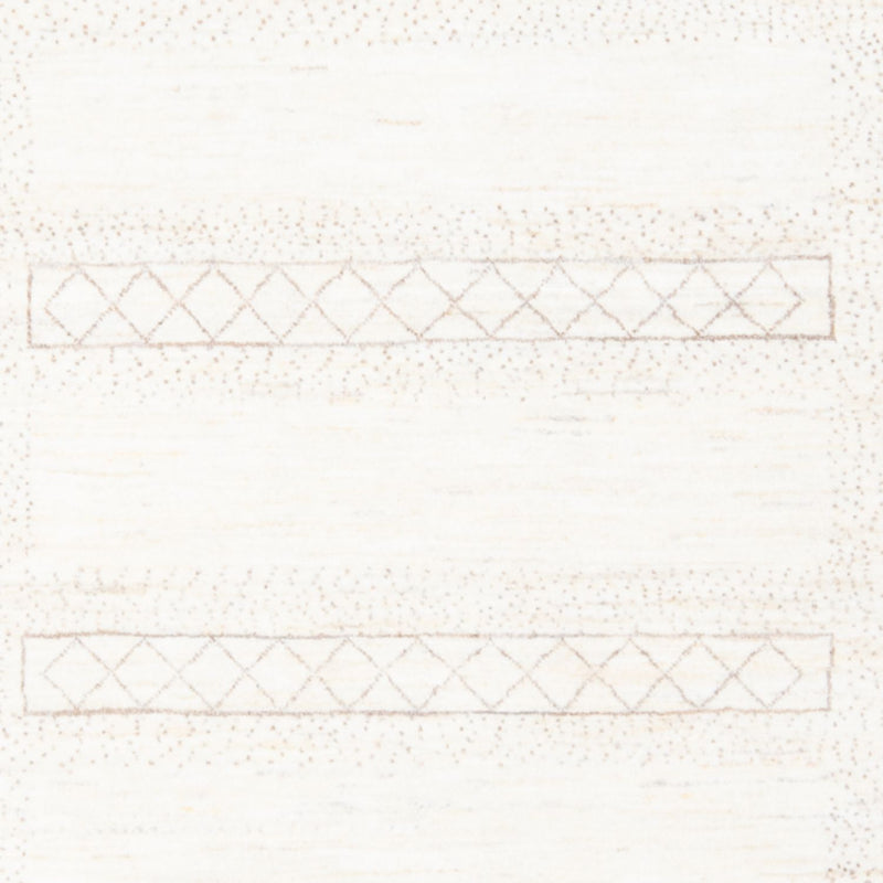 Gabbeh Persisch Teppich 120x180cm - Perserteppich Wollteppich - weiß