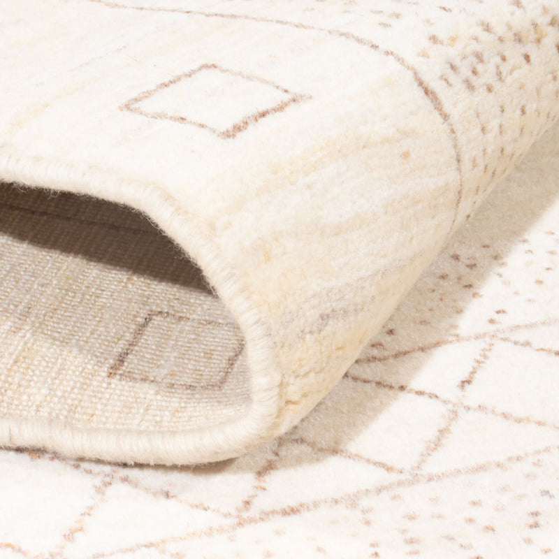 Gabbeh Persisch Teppich 120x180cm - Perserteppich Wollteppich - weiß