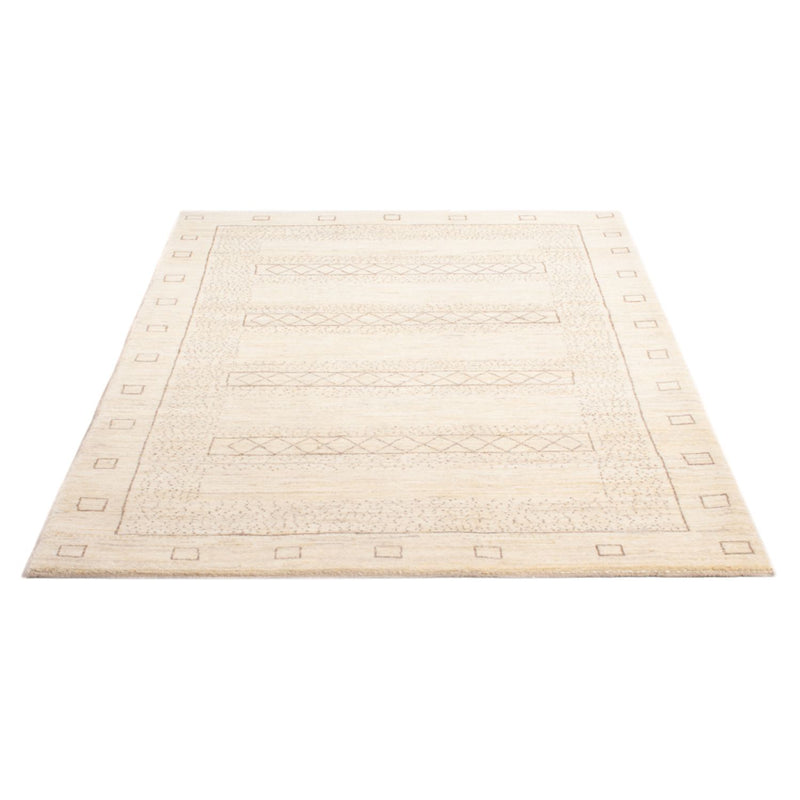 Gabbeh Persisch Teppich 120x180cm - Perserteppich Wollteppich - weiß