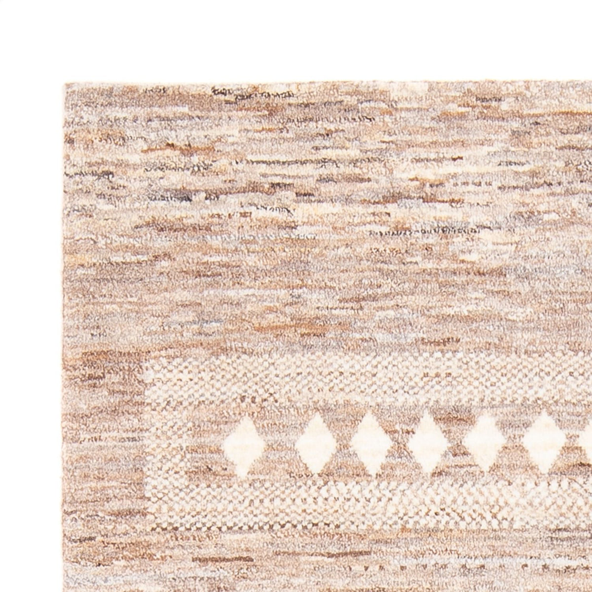 Gabbeh Persisch Teppich 120x180cm - Perserteppich Wollteppich - dunkelbeige