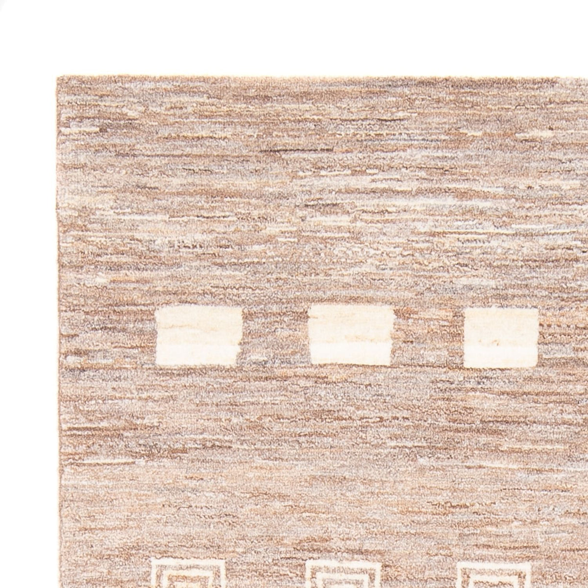 Gabbeh Persisch Teppich 117x178cm - Perserteppich Wollteppich - dunkelbeige