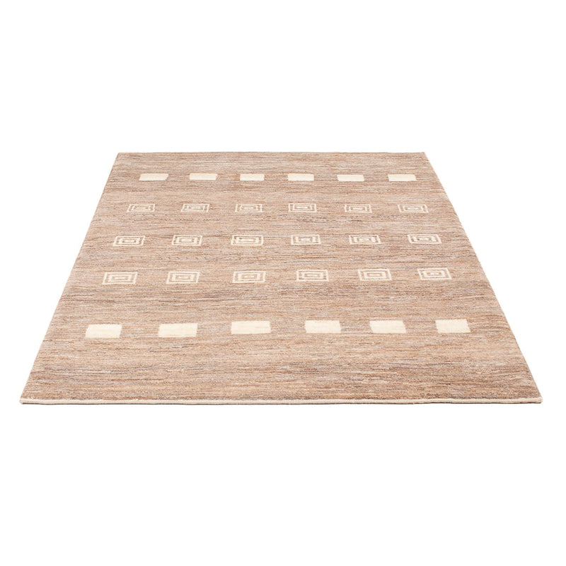 Gabbeh Persisch Teppich 117x178cm - Perserteppich Wollteppich - dunkelbeige