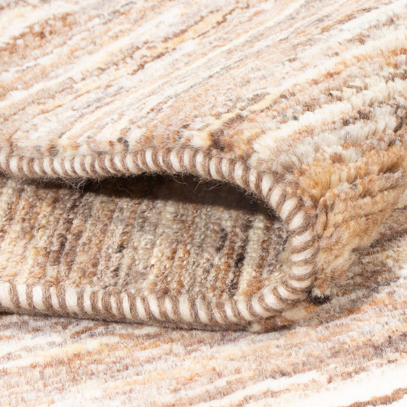 Gabbeh Persisch Teppich 102x142cm - Perserteppich Wollteppich - dunkelbeige