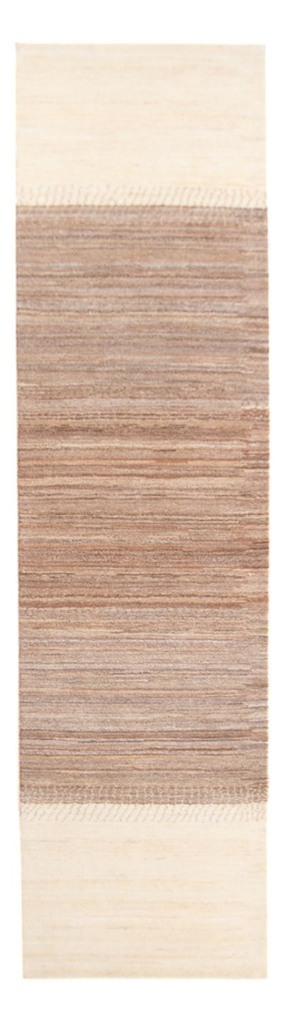 Gabbeh Persisch Teppich 80x339cm - Perserteppich Wollteppich - natur