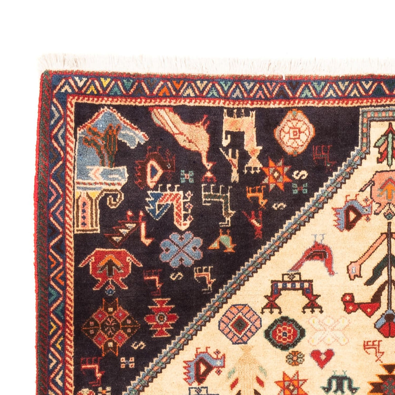Gabbeh Teppich - Kaschkuli Perser - 107 x 153 cm - creme