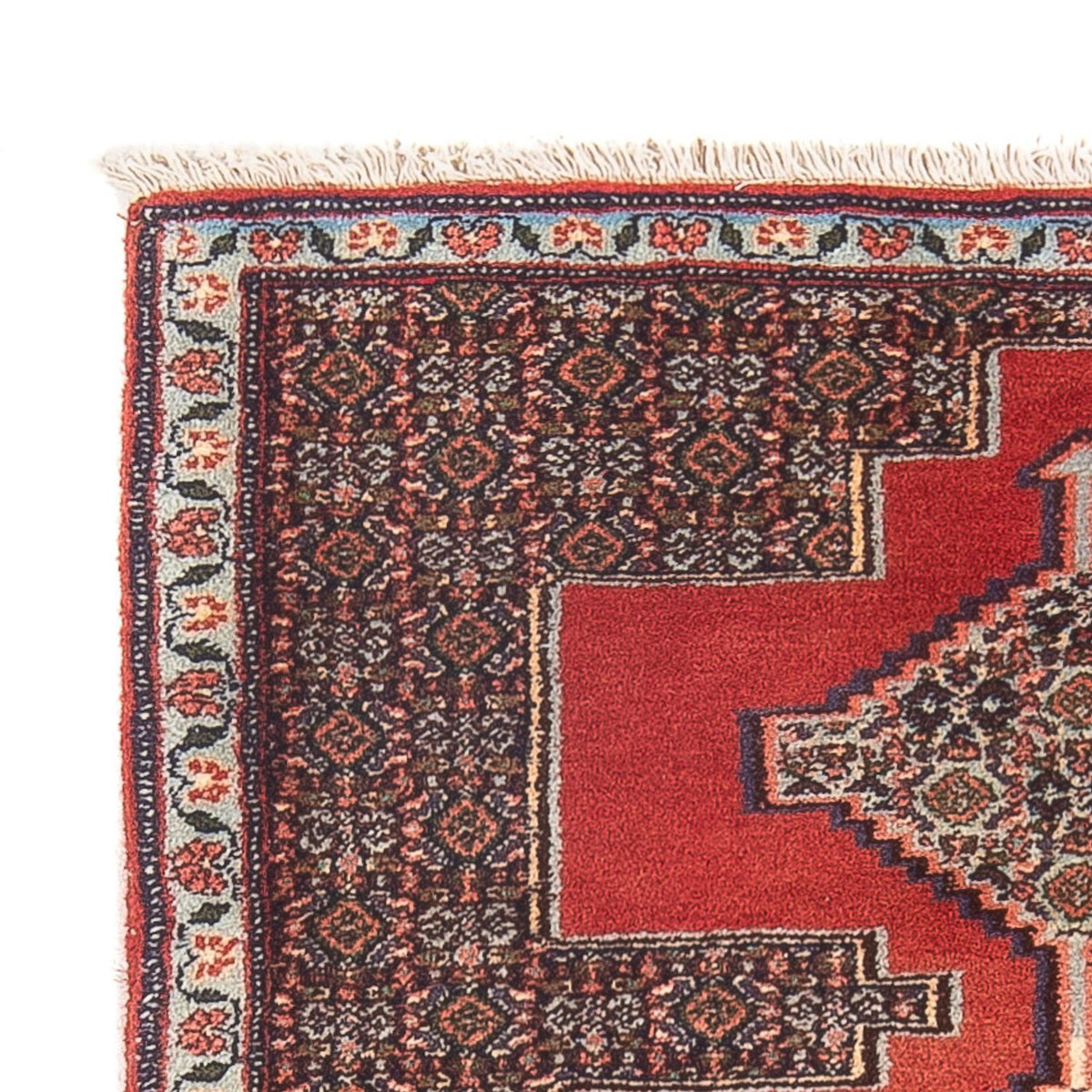 Senneh Teppich 76x98cm - Perserteppich - rot