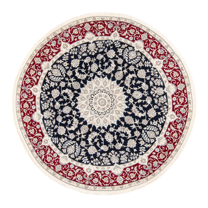 Perserteppich - Nain rund  - 200 x 200 cm - dunkelblau