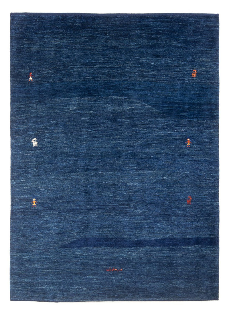 Gabbeh Persisch Teppich 147x188cm - Perserteppich Wollteppich - dunkelblau