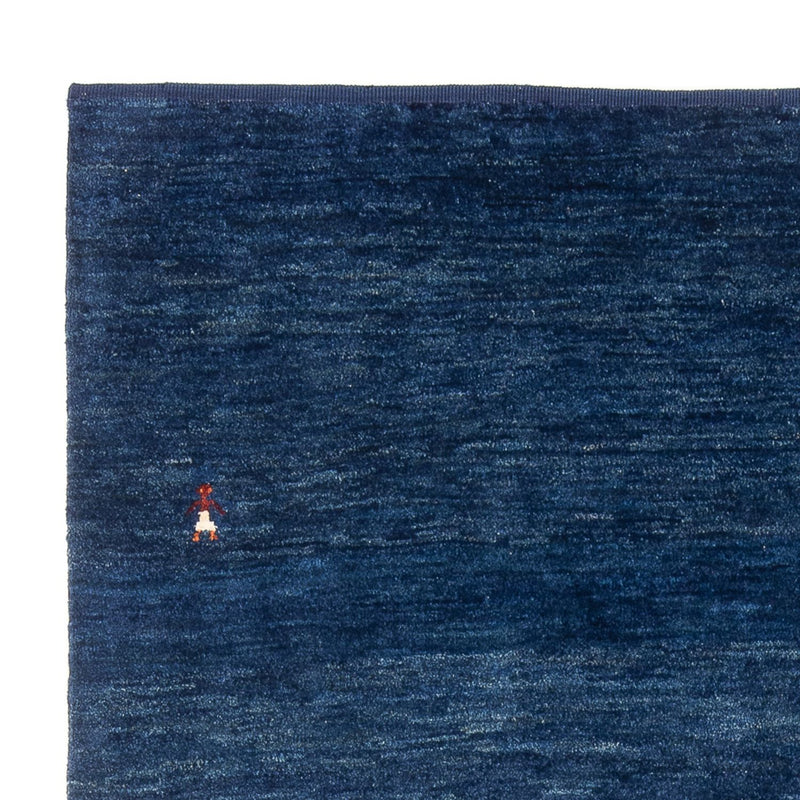 Gabbeh Persisch Teppich 147x188cm - Perserteppich Wollteppich - dunkelblau