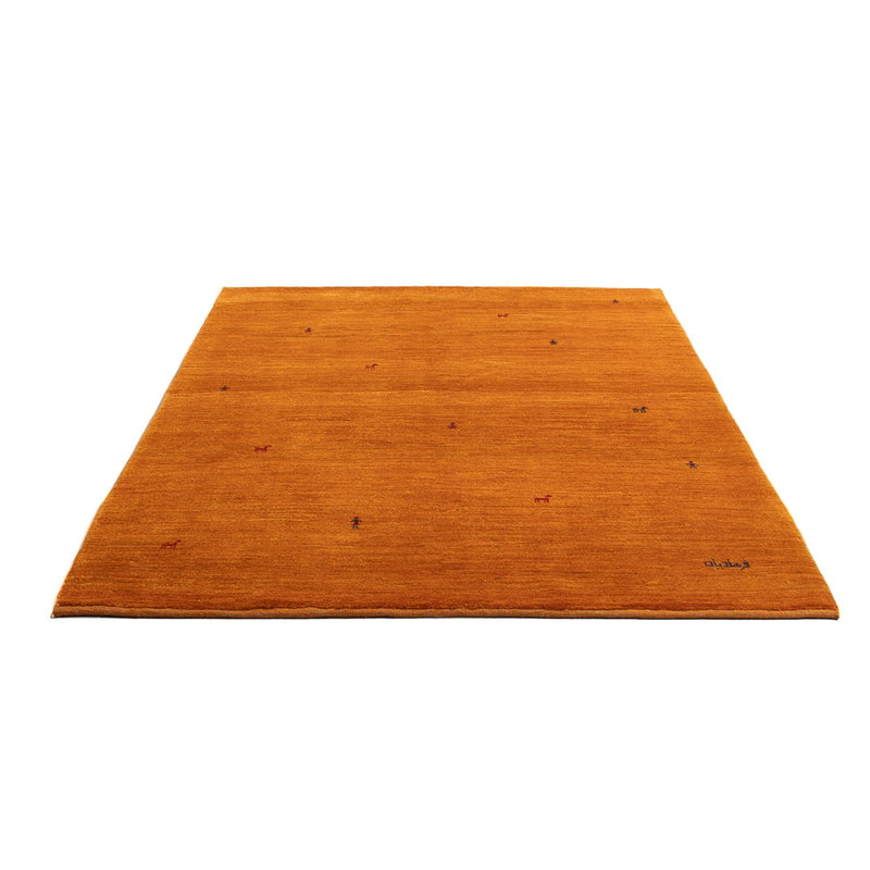 Gabbeh Persisch Teppich 140x202cm - Perserteppich Wollteppich - orange