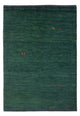 Gabbeh Persisch Teppich 140x205cm - Perserteppich Wollteppich - dunkelgrün