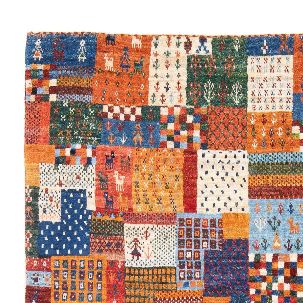 Gabbeh Persisch Teppich 148x198cm - Perserteppich Wollteppich - mehrfarbig