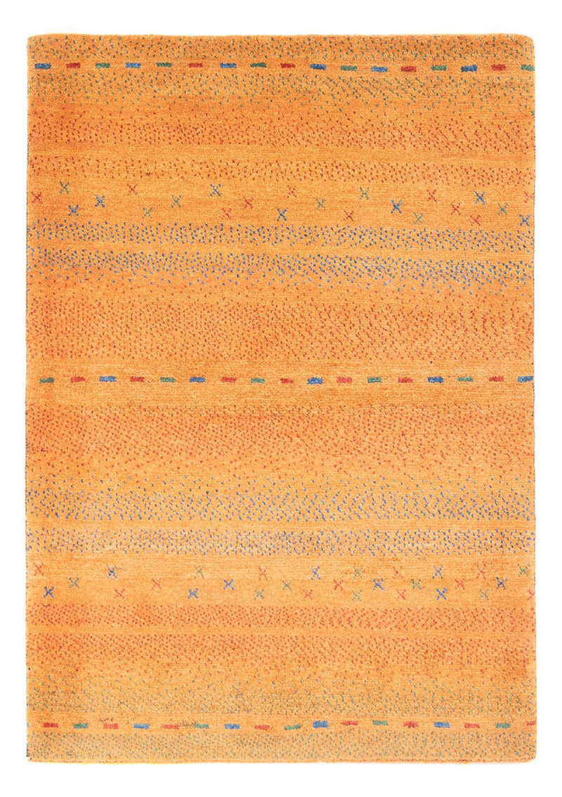 Gabbeh Persisch Teppich 110x153cm - Perserteppich Wollteppich - orange