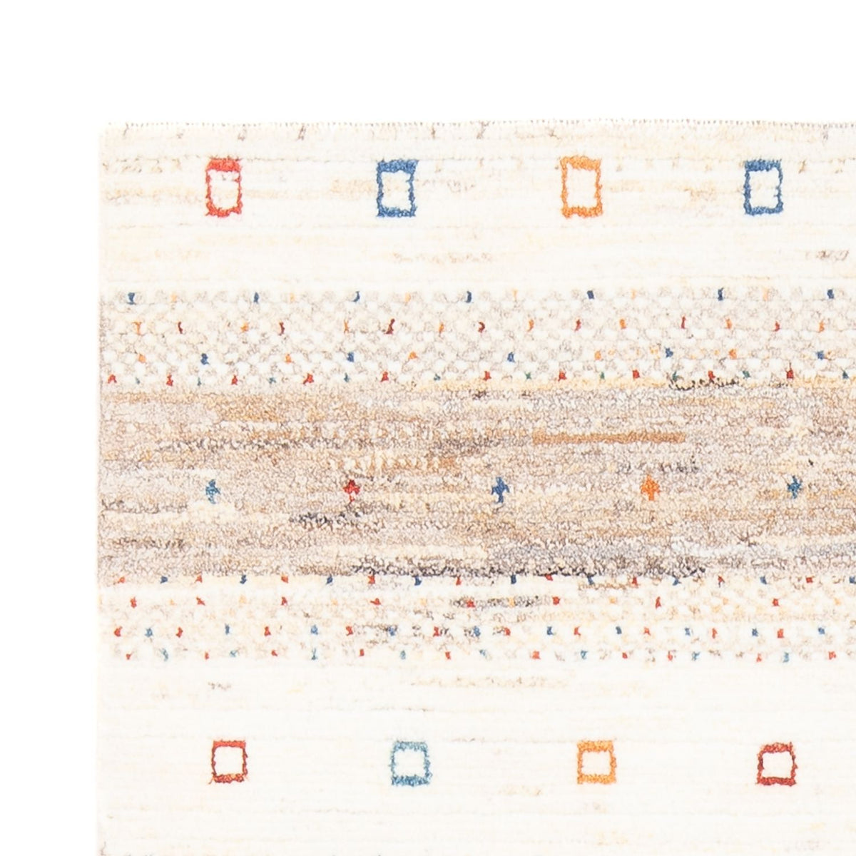 Gabbeh Persisch Teppich 101x146cm - Perserteppich Wollteppich - mehrfarbig