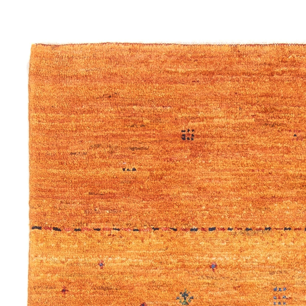 Gabbeh Persisch Teppich 98x142cm - Perserteppich Wollteppich - orange
