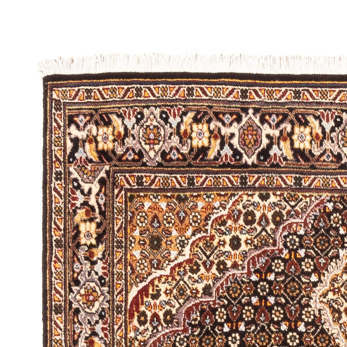 Täbriz - 40 Raj Teppich 105x147cm - Perserteppich - dunkelblau