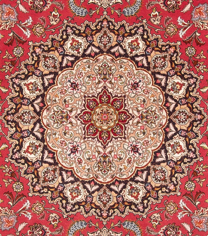 Täbriz - 50 Raj Teppich 252x252cm - Perserteppich - rot