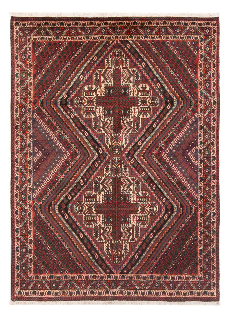 Afshar Sirjan Teppich 120x173cm - Perserteppich - rot