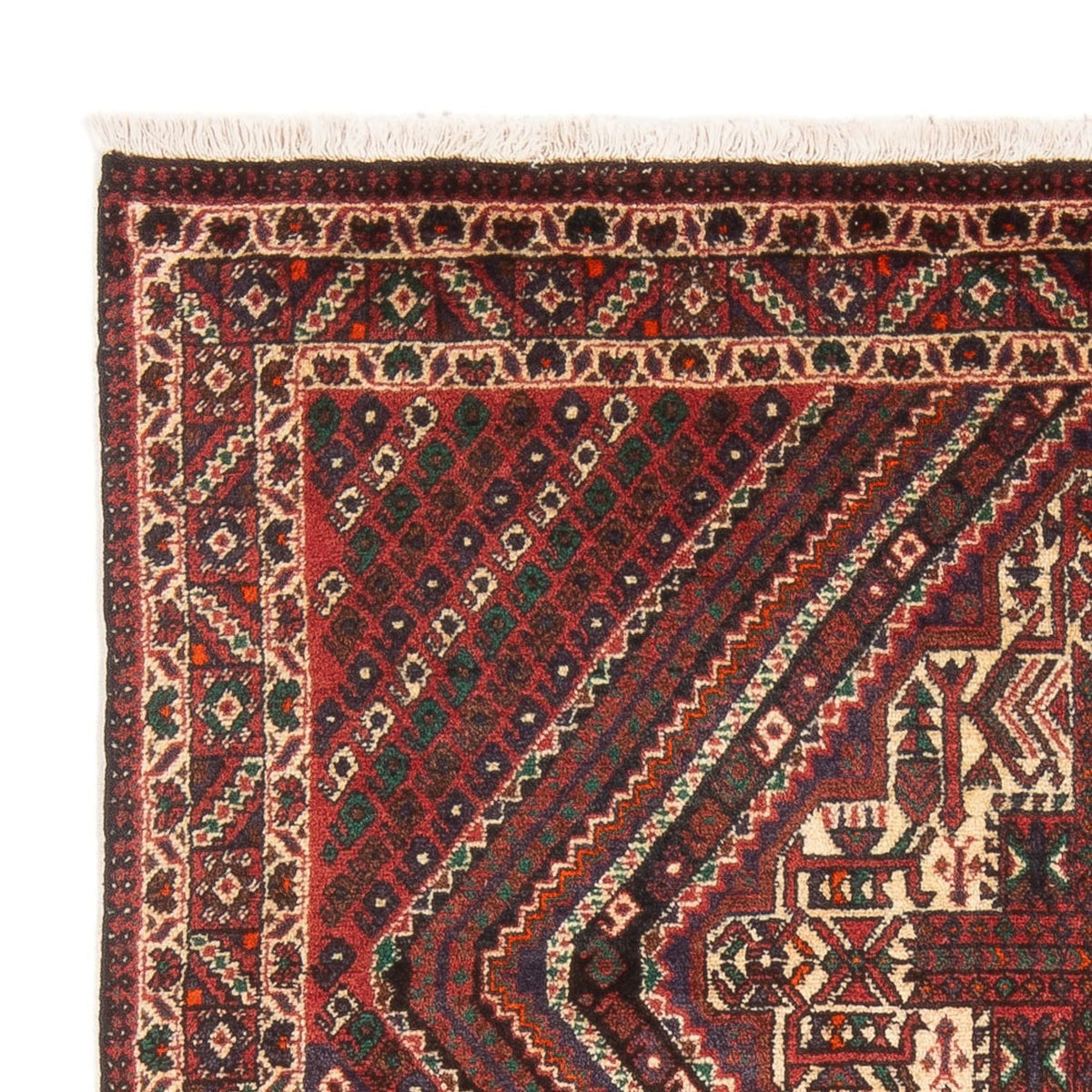 Afshar Sirjan Teppich 120x173cm - Perserteppich - rot