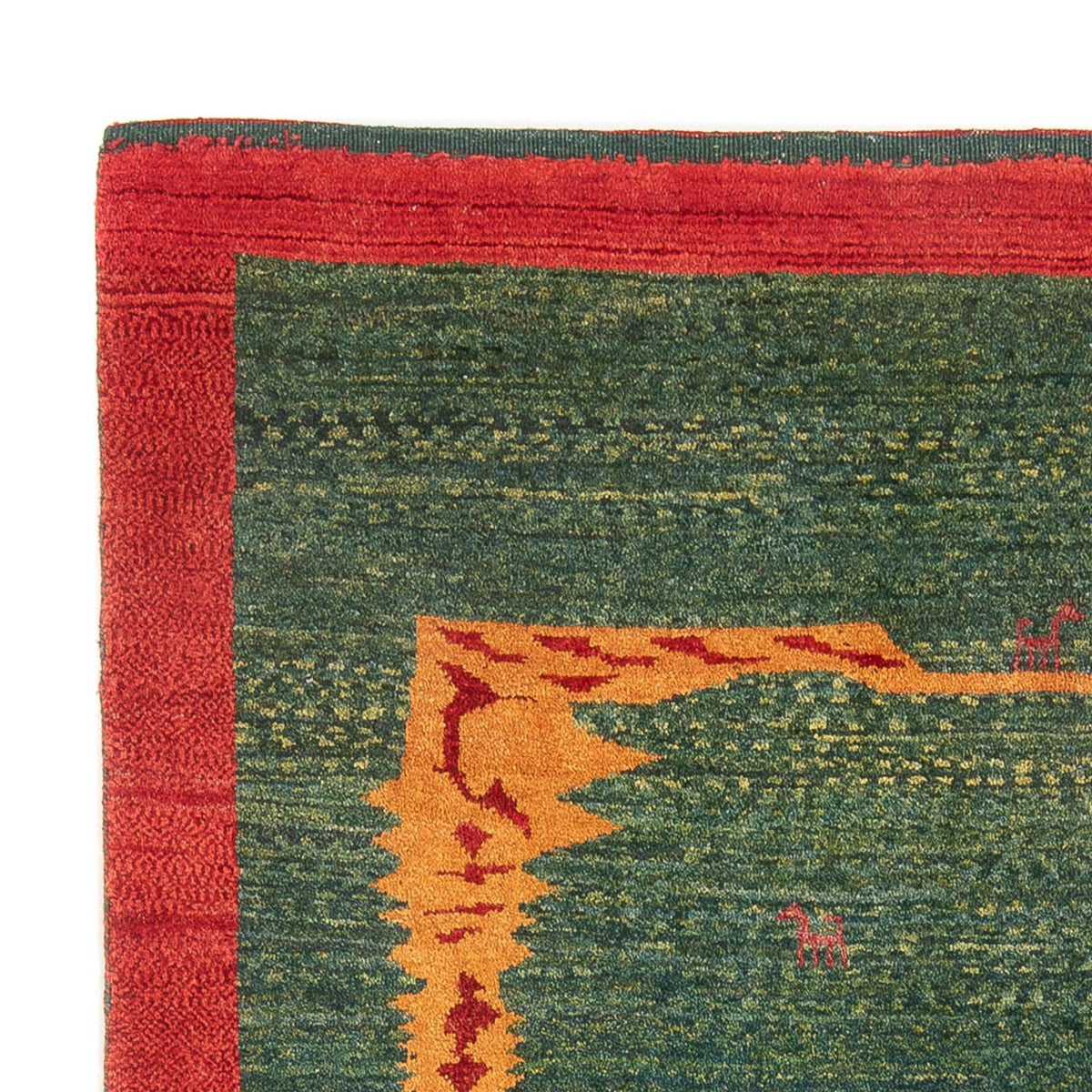 Gabbeh Persisch Teppich 170x226cm - Perserteppich Wollteppich - mehrfarbig