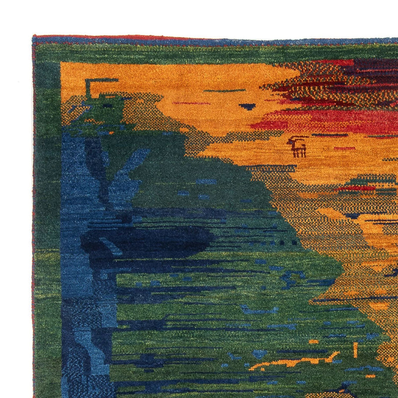 Gabbeh Persisch Teppich 200x228cm - Perserteppich Wollteppich - mehrfarbig