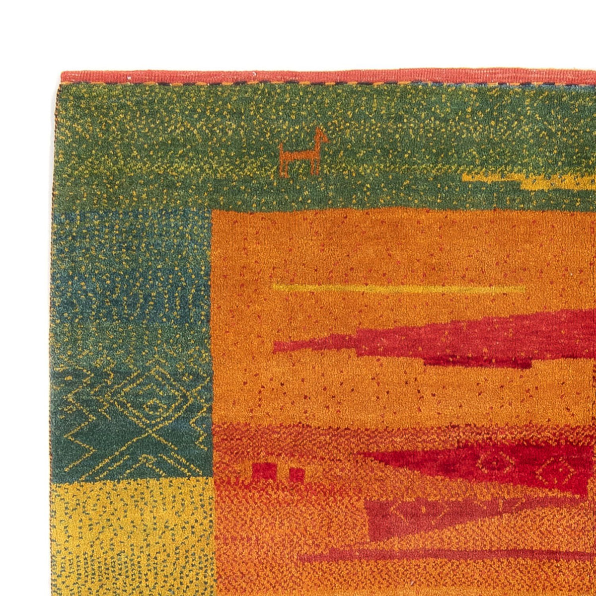 Gabbeh Persisch Teppich 173x218cm - Perserteppich Wollteppich - mehrfarbig