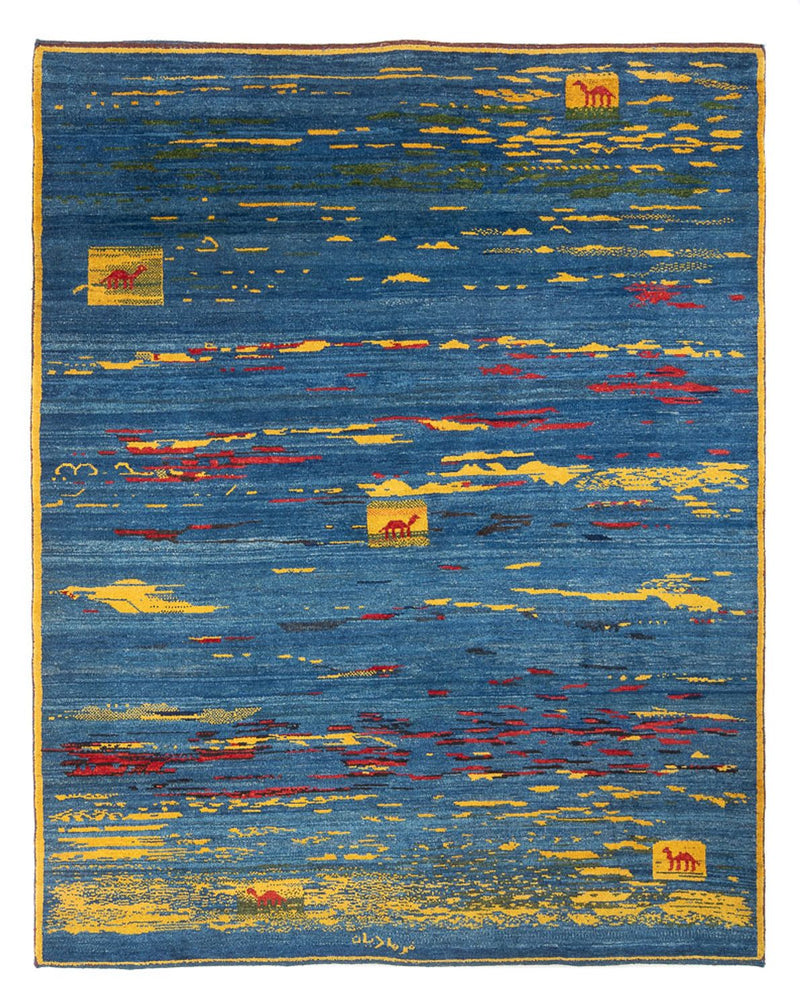 Gabbeh Persisch Teppich 214x255cm - Perserteppich Wollteppich - mehrfarbig