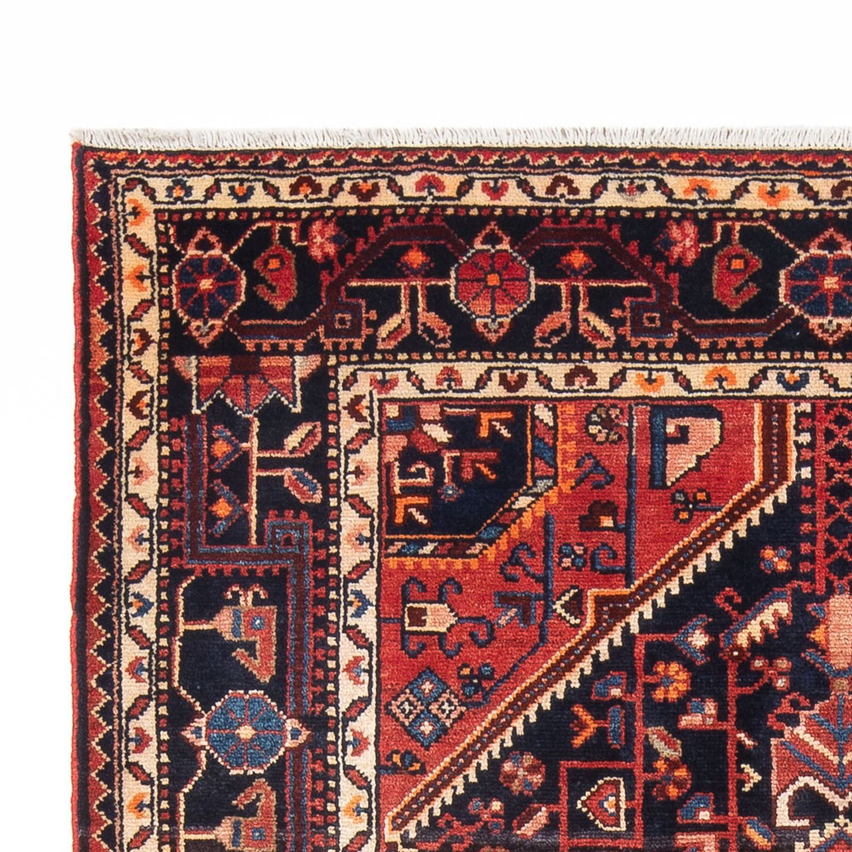 Hamadan Teppich 135x234cm - Perserteppich - dunkelblau