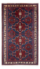 Hamadan Teppich 127x212cm - Perserteppich - blau