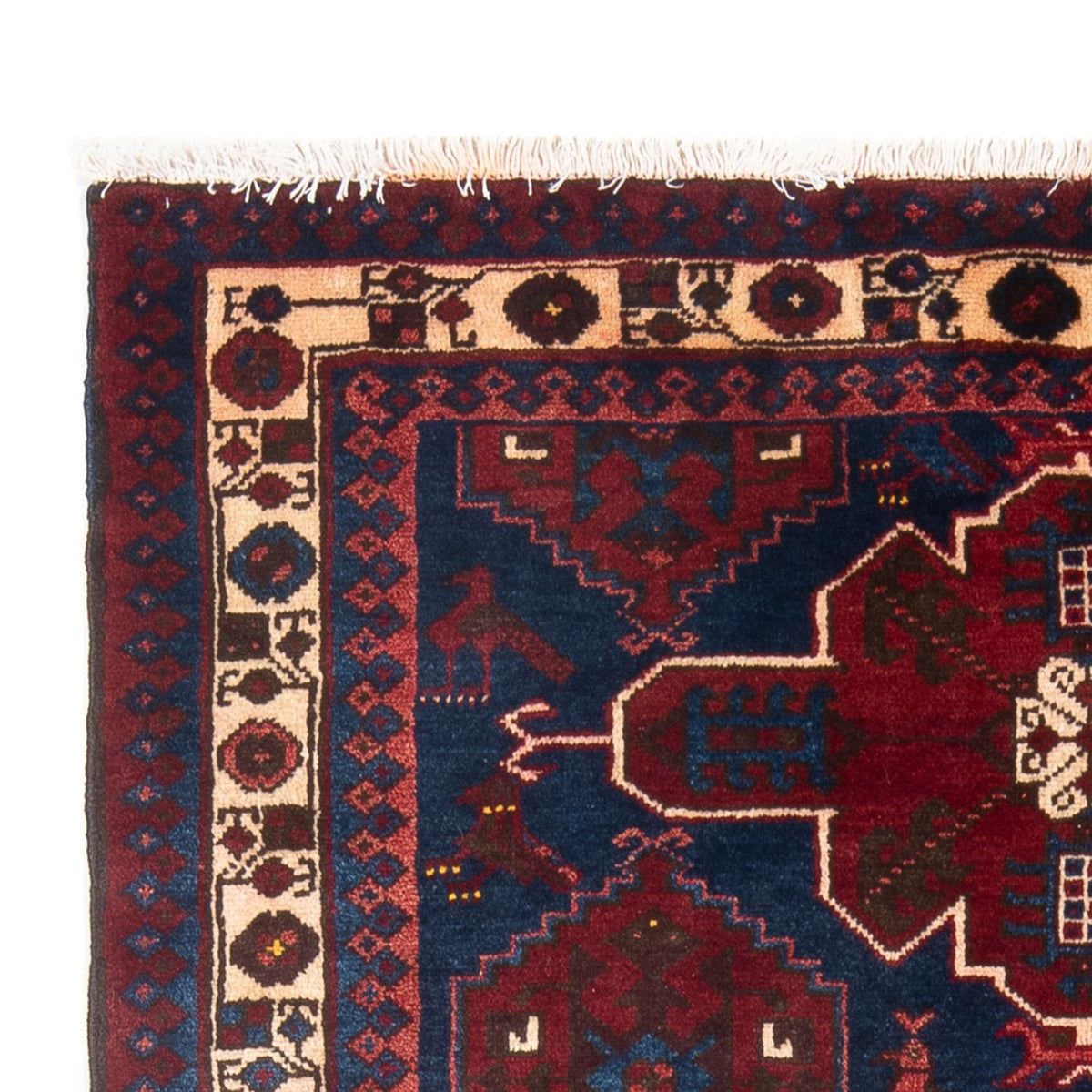 Hamadan Teppich 127x212cm - Perserteppich - blau