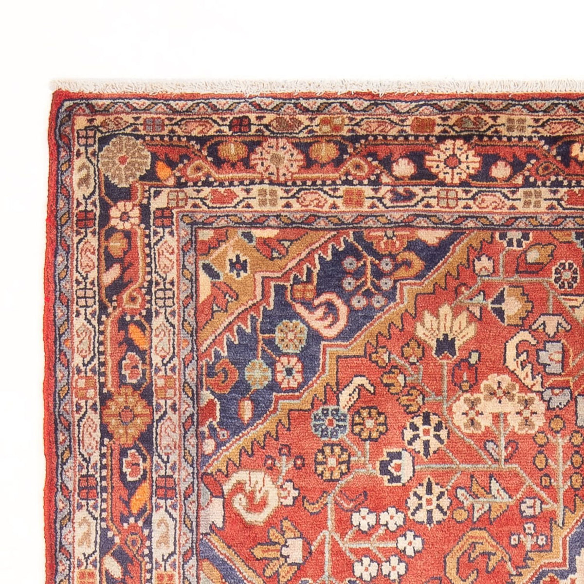 Hamadan Teppich 126x208cm - Perserteppich - rot