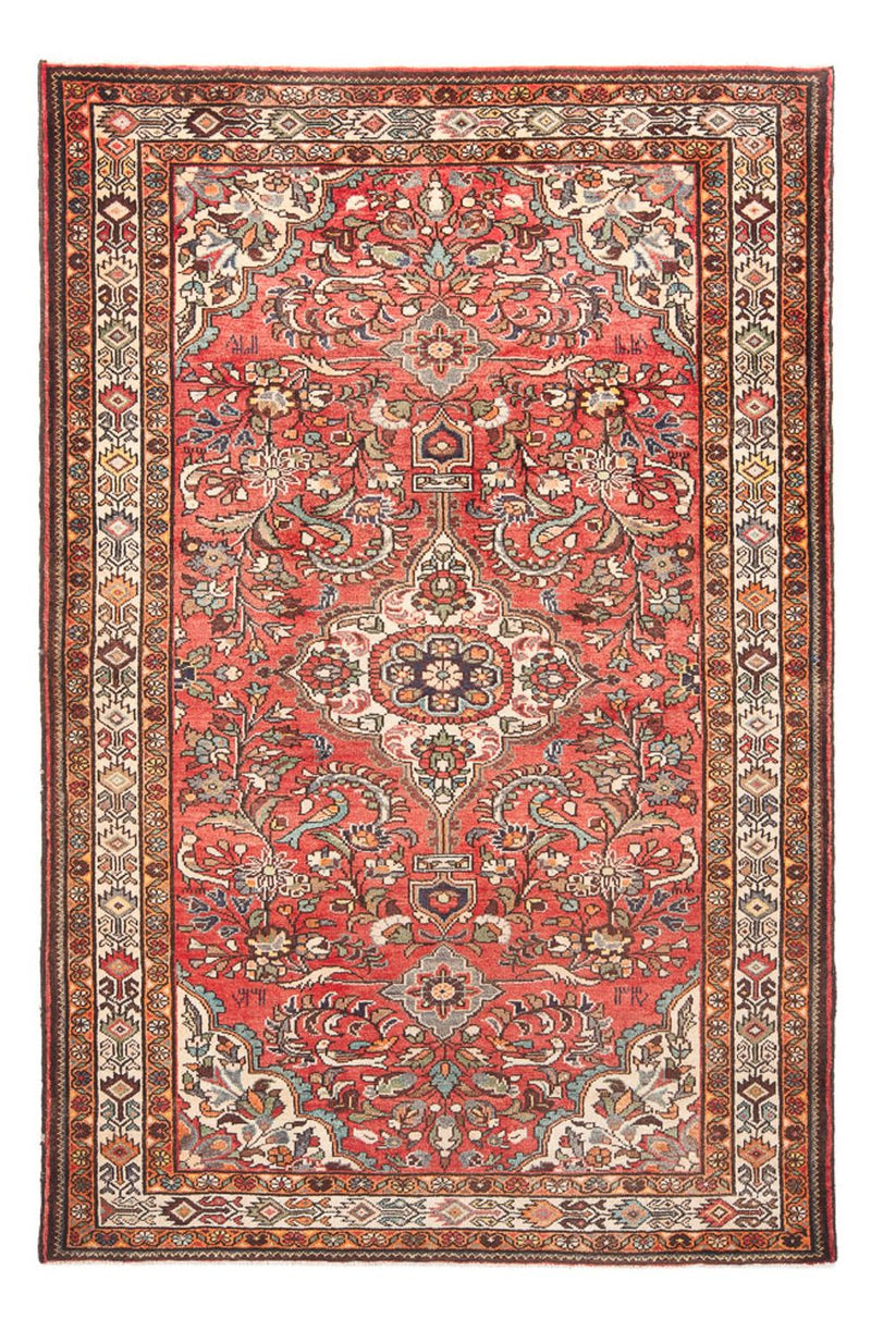 Hamadan Teppich 142x225cm - Perserteppich - rot