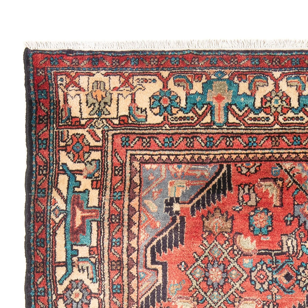 Hamadan Teppich 147x225cm - Perserteppich - rot